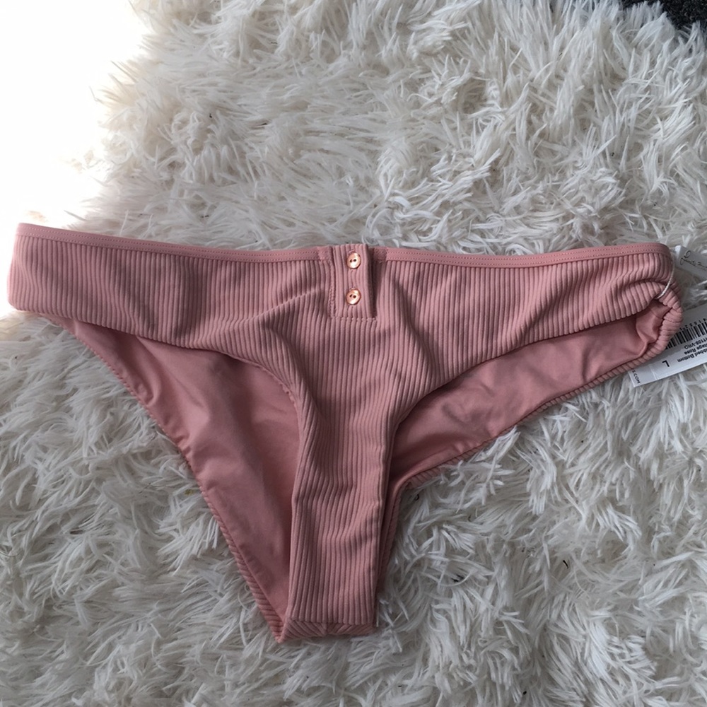 Frankies rose colored bikini bottoms size large